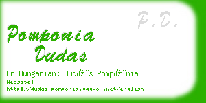 pomponia dudas business card